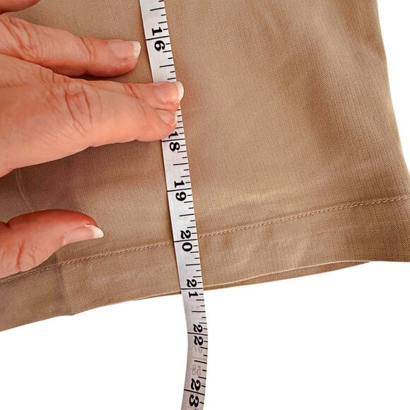 Tommy Bahama Tan Khaki Beige 100% Silk Shorts Sz 34 9" Inseam Front Pleat - Picture 7 of 8